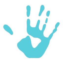 blue hand
